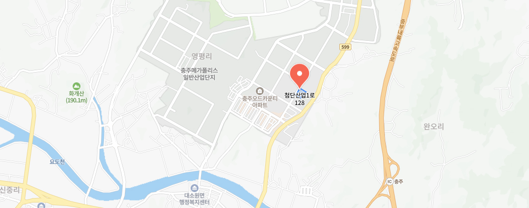 충청북도 충주시 대소원면 첨단산업1로 128